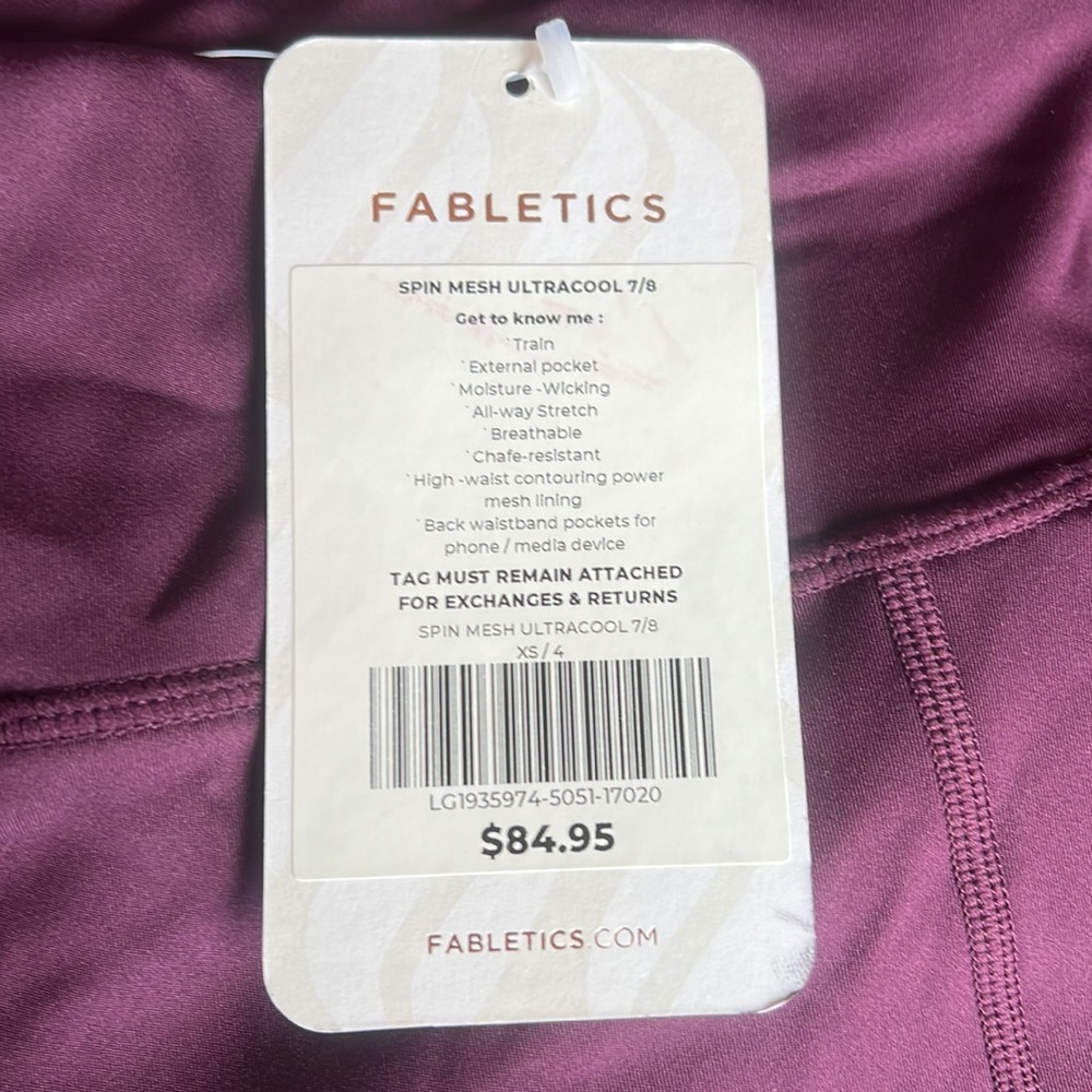 Fabletics *NWT* Spin Mesh Ultracool 7/8 Leggings - Picture 7 of 11